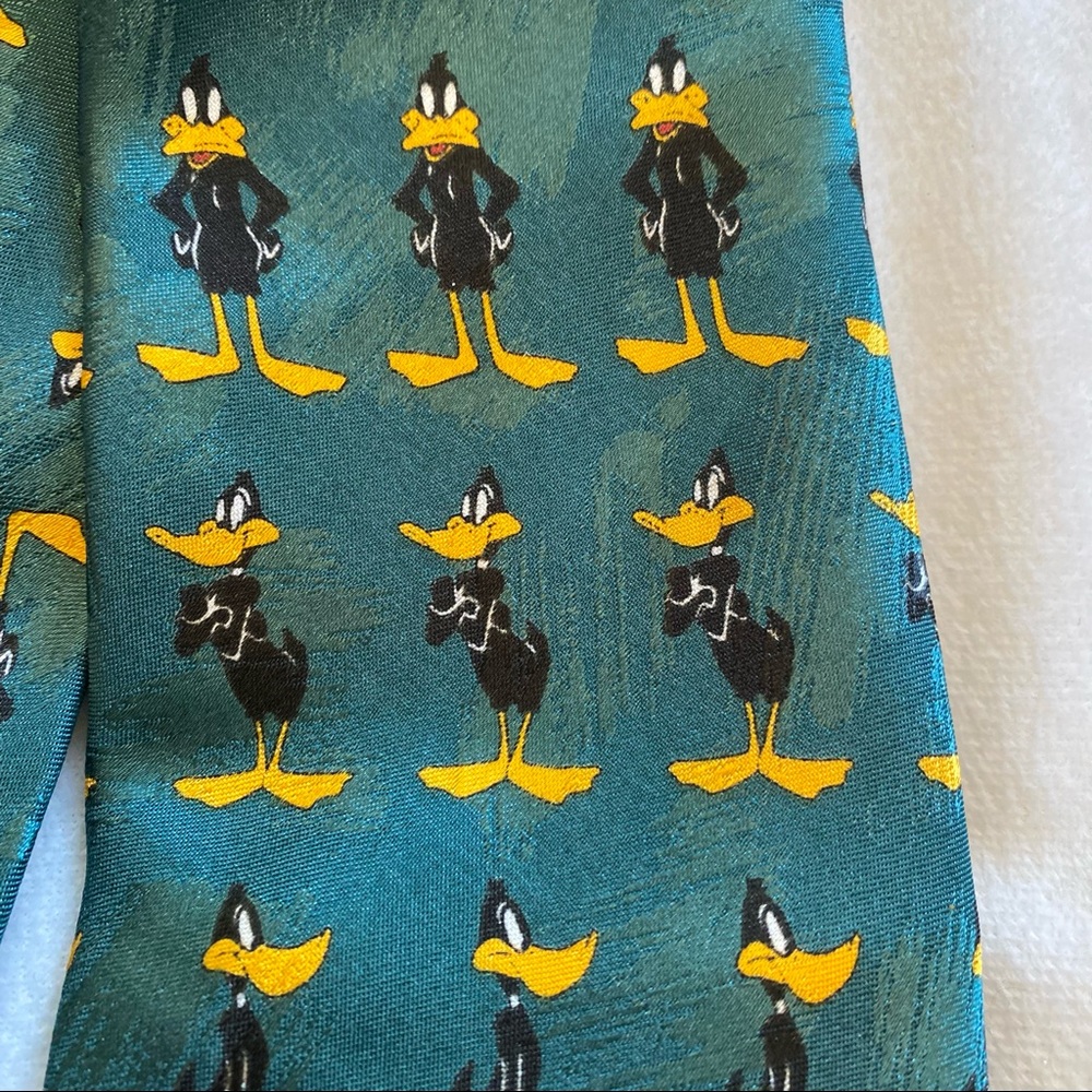 Loonie Tunes Daffy Duck Vintage Men’s Dress Tie Made In The Uk Warner Brothers View 4